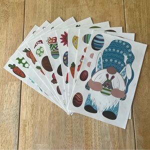 Easter Gnome Decals ~ 9 Sheets
